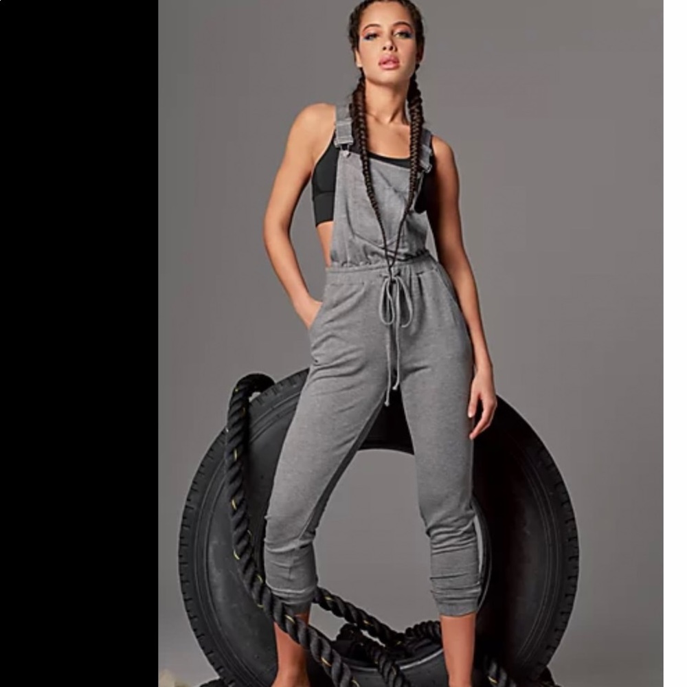 New York & Company Gray Jumpsuit